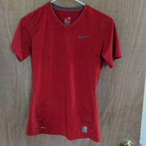 Nike Pro red short-sleeve workout shirt XS